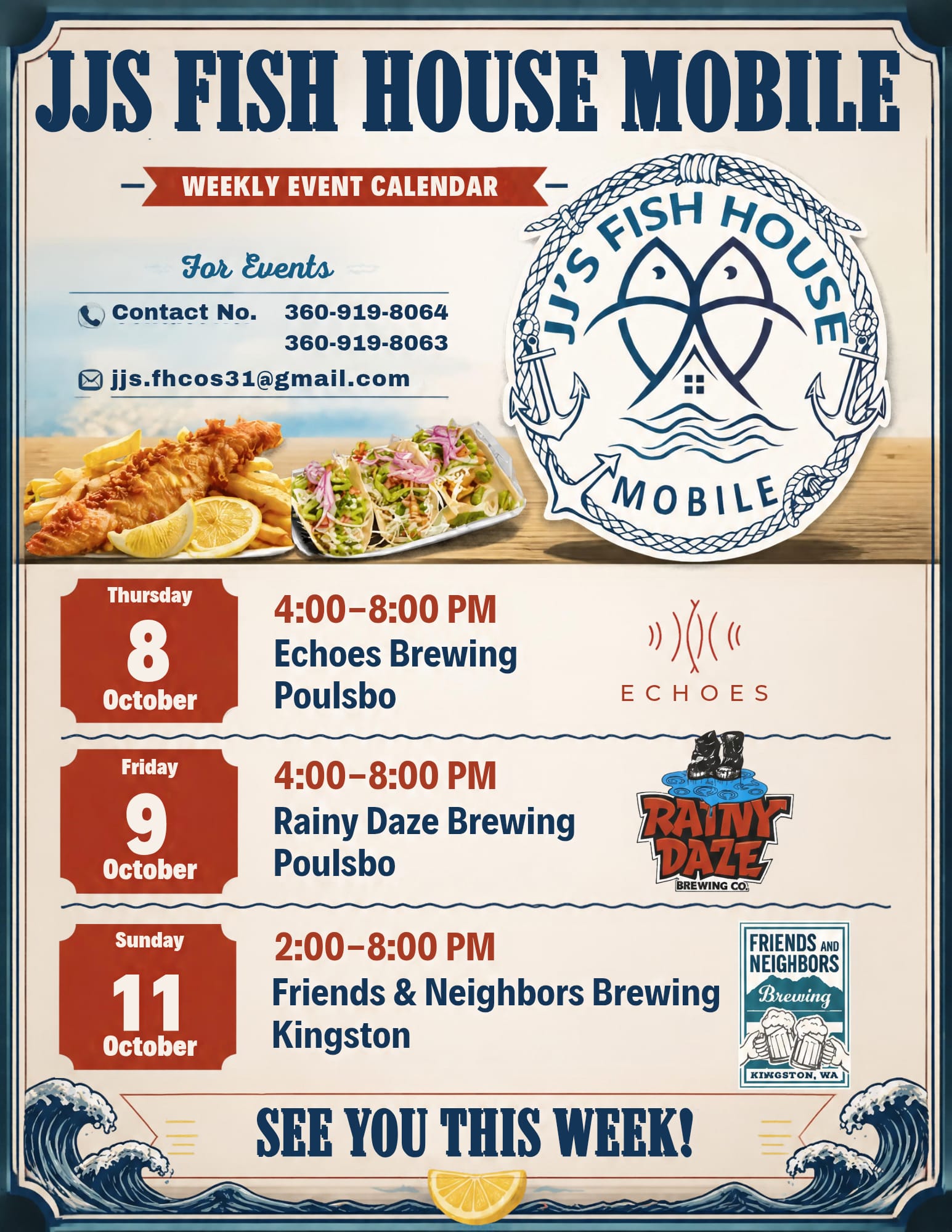 JJ's Fish House featured event promotion 2
